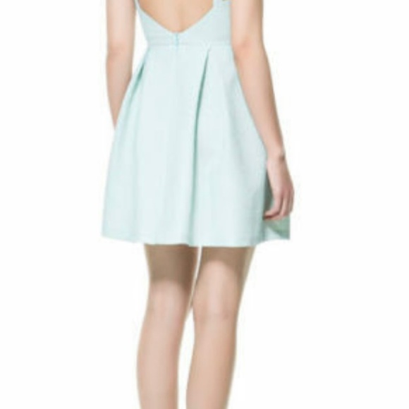 ZARA BNWT BLUE ANIMAL PRINT JACQUARD DRESS - Picture 2 of 6